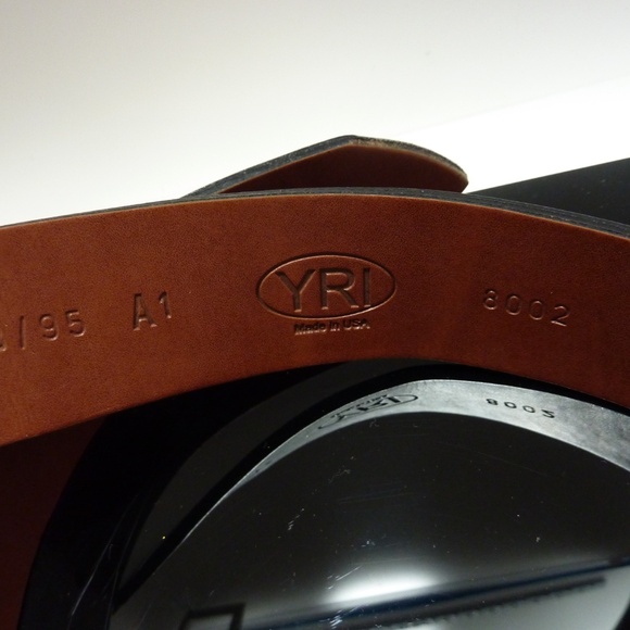 YRI PGA GOLF CLUB YRI WHITE MADE IN USA Leather Mens Belt Sz. 38/95 - Picture 5 of 7